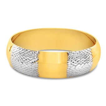 9ct Gold Filled Diamond Cut Wide Bangle
