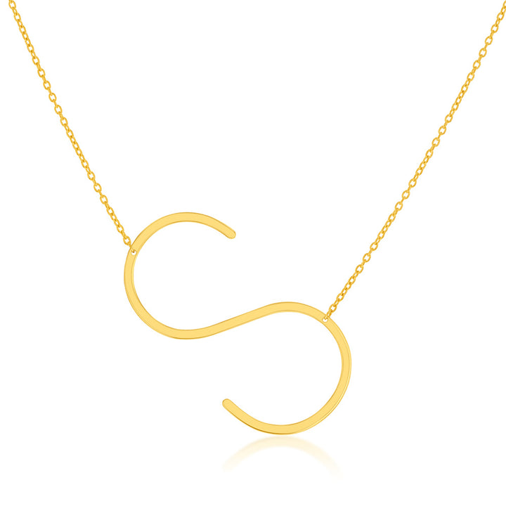 9ct Yellow Gold Silverfilled Initial