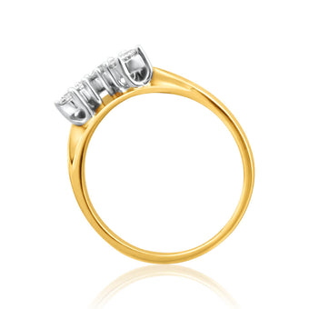 18ct Yellow Gold 1/5 Carat Diamond With 5 Brilliant Cut Diamonds