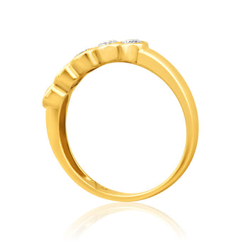 18ct Yellow Gold Ring With 1/2 Carat Of Bezel Set Diamonds