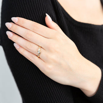18ct Yellow Gold 'Montana' Ring With 0.25 Carats Of Diamonds