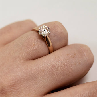 9ct Yellow Gold 1/2 Carat Diamond Solitaire Ring