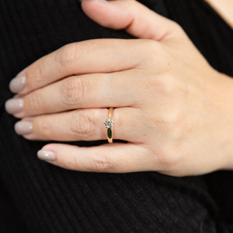 9ct Yellow Gold 1/2 Carat Diamond Solitaire Ring