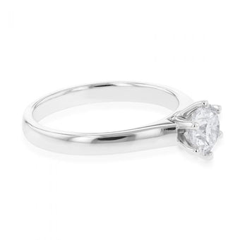 18ct 1.00 Carat Diamond 6 Claw Solitaire Ring
