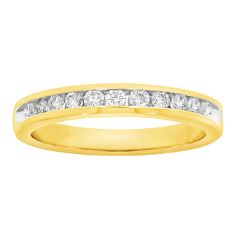 1/3 Carat Diamond Eternity Ring with 11 Brilliant Diamonds in 9ct Yellow Gold