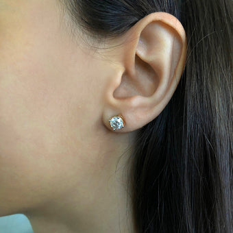 9ct Yellow Gold 2.00 Carat Diamond Stud Earrings