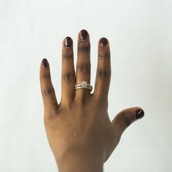 9ct Yellow Gold 1/4 Carat Diamond Bridal Ring Set