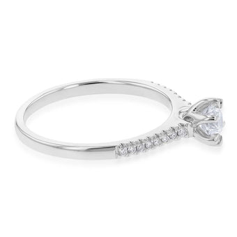 18ct White Gold 0.60 Carat Solitaire with 1/2 Carat Certified Centre Diamond