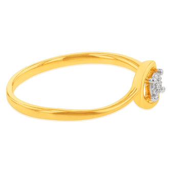 9ct Yellow Gold Diamond Ring