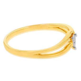 9ct Yellow Gold Diamond Ring