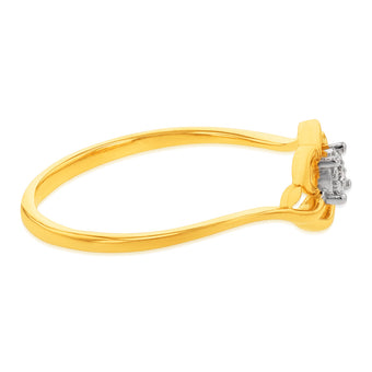 9ct Yellow Gold Diamond Ring