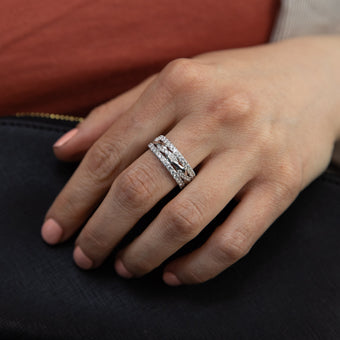 Flawless 1 Carat Dress Ring In 18ct White Gold "Willow"