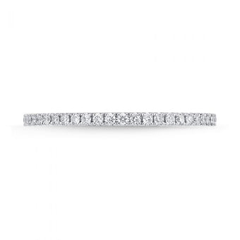 Memoire 18ct White Gold 1/4 Carat Diamond Eternity Ring No Resize Size M