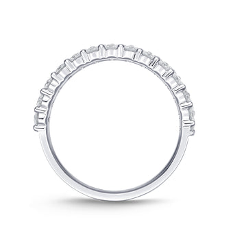 Memoire 18ct White Gold 1 Carat Diamond Paramount Half Round Eternity Ring 4.5mm
