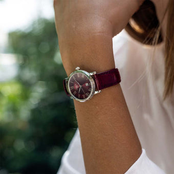 Tissot Carson Premium Lady T1222101637300 Burgunday Leather Womans Watch