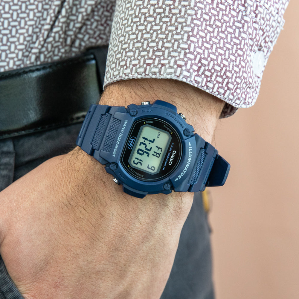 Casio W219H-2 Blue Digital Watch