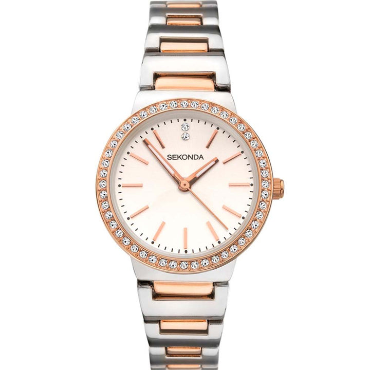 Sekonda SK40078 Stone Set Two Tone Womens Watch
