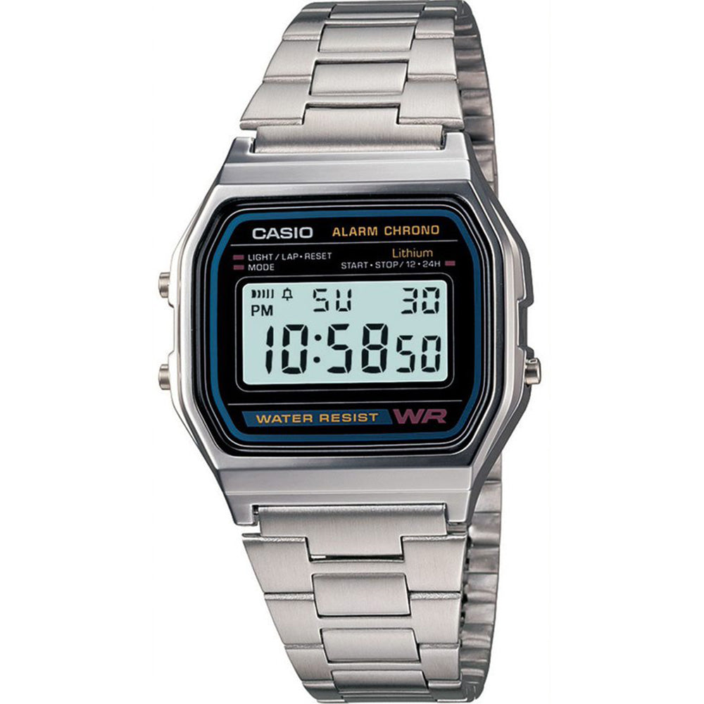 Casio Vintage A158WA-1 Digital Stainless Steel Watch