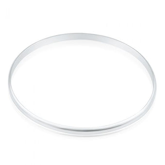 Solid Sterling Silver Plain Golf 65mm Bangle