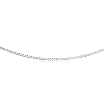 Sterling Silver Box 44cm Chain