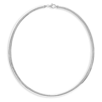 Sterling Silver Reversible Omega 5mm Chain