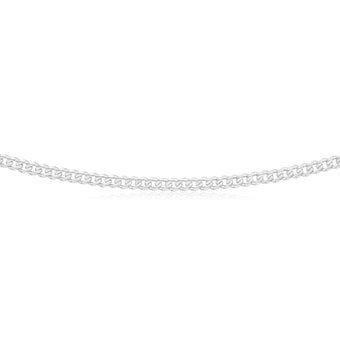 Sterling Silver 100 Gauge Diamond Cut 50cm Curb Chain