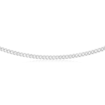 Sterling Silver 120 Gauge Diamond Cut 60cm Curb Chain
