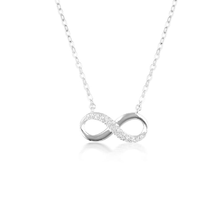 Georgini Sterling Silver Zirconia Forever Infinity Pendant On Chain