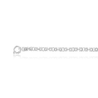 Sterling Silver 46cm Fancy Patterned Boltring Chain