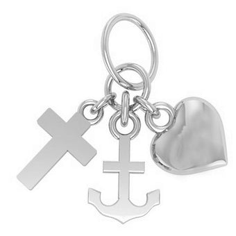 Sterling Silver Faith Hope Charity Pendant