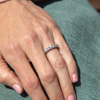 Luminesce Lab Grown 1 Carat Diamond Eternity Ring in Sterling Silver