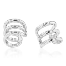 Load image into Gallery viewer, Sterling Silver Helix Triple Ring Ear Cuff Earrings