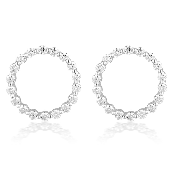 Georgini Sterling Silver Circle Of Life Large Stud Earrings