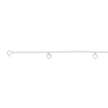 Load image into Gallery viewer, Sterling Silver Heart Charm On 26cm Anklet