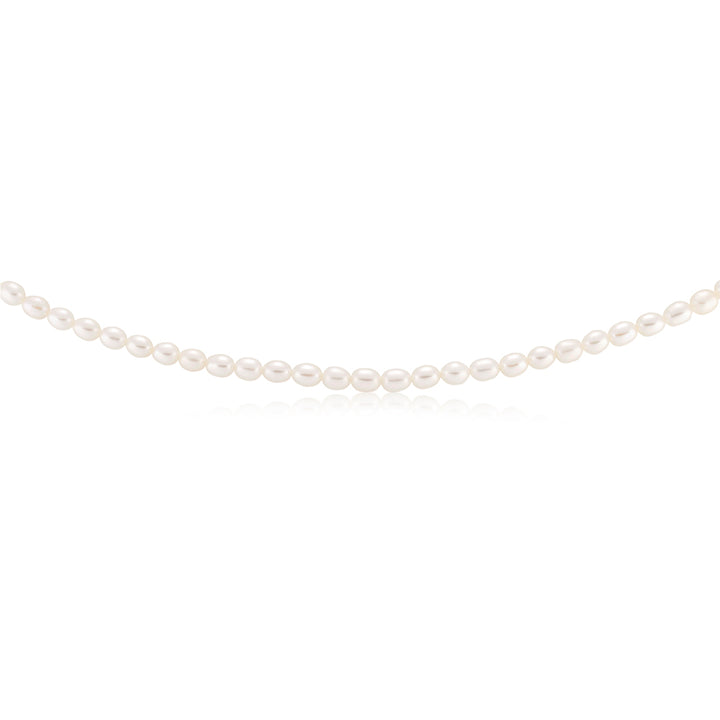 White 6-7mm Freshwater Pearl 45cm Necklace with Sterling Silver Clasp