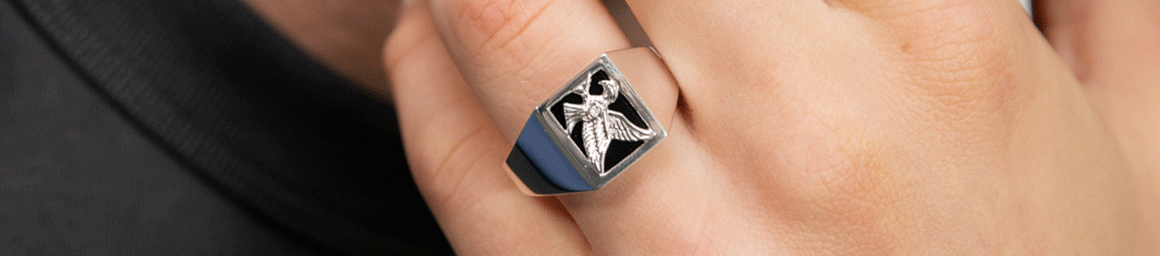 Sterling silver Onyx ring