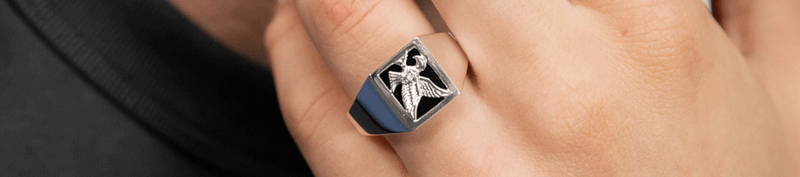Sterling silver Onyx ring