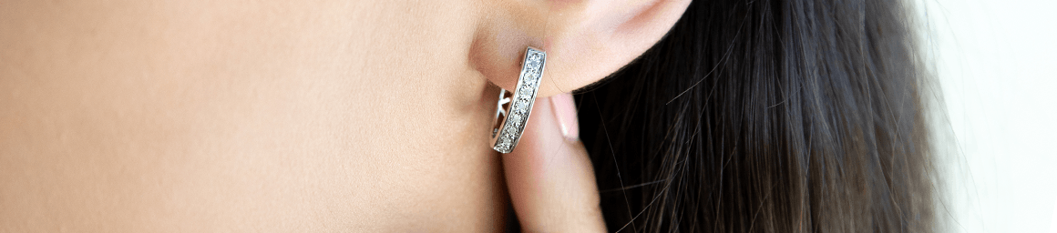 Diamond Hoop Earrings