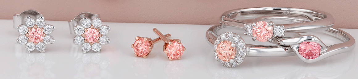 Pink diamond jewellery