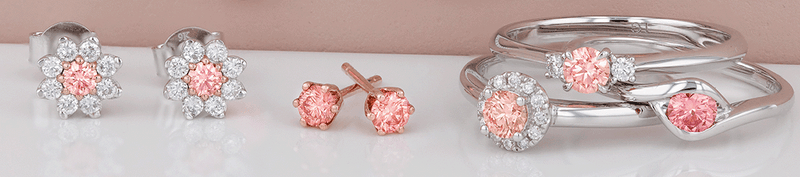Pink diamond jewellery