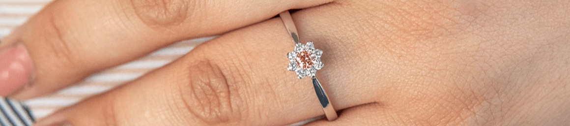 Pink diamond rings