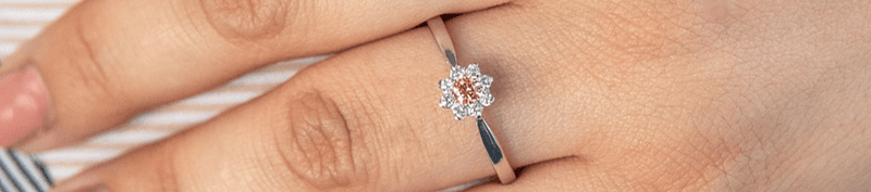 Pink diamond rings
