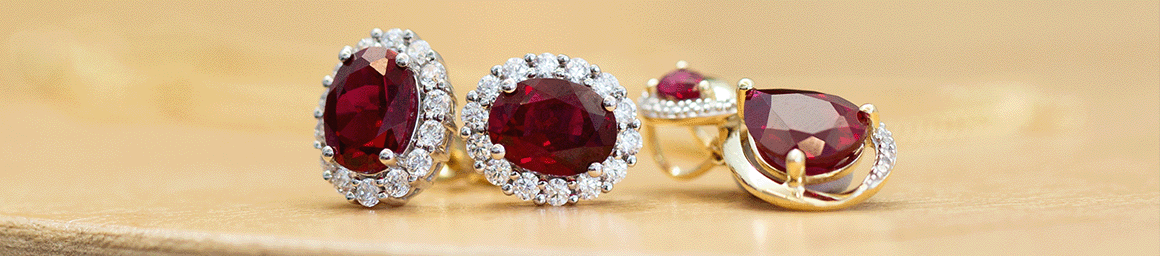 ruby earrings