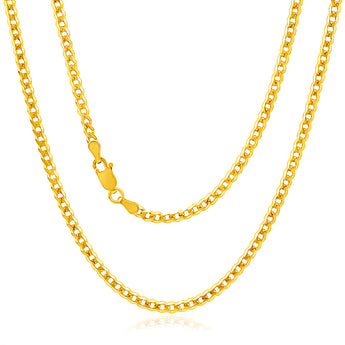 9ct Yellow Solid Gold 50cm  Curb Chain 80 Gauge