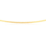 9ct Yellow Solid Gold Curb Chain 80 gauge in 55cm