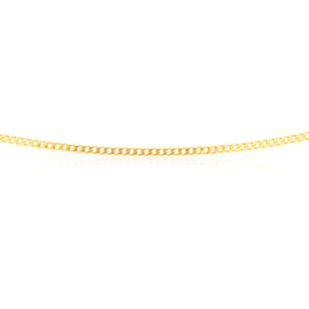 9ct Yellow Solid Gold Curb Chain 80 gauge in 55cm