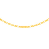 9ct Yellow Gold Copper Filled 45cm Curb 150 Gauge Chain Bolt Ring