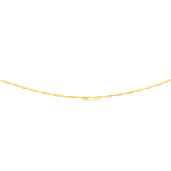 9ct Yellow Solid Gold Singapore 40cm Chain 30 Gauge