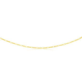 9ct Yellow Solid Gold Figaro 1:3 50cm Chain 60Gauge