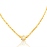 9ct Superb Yellow Gold Cubic Zirconia Chain